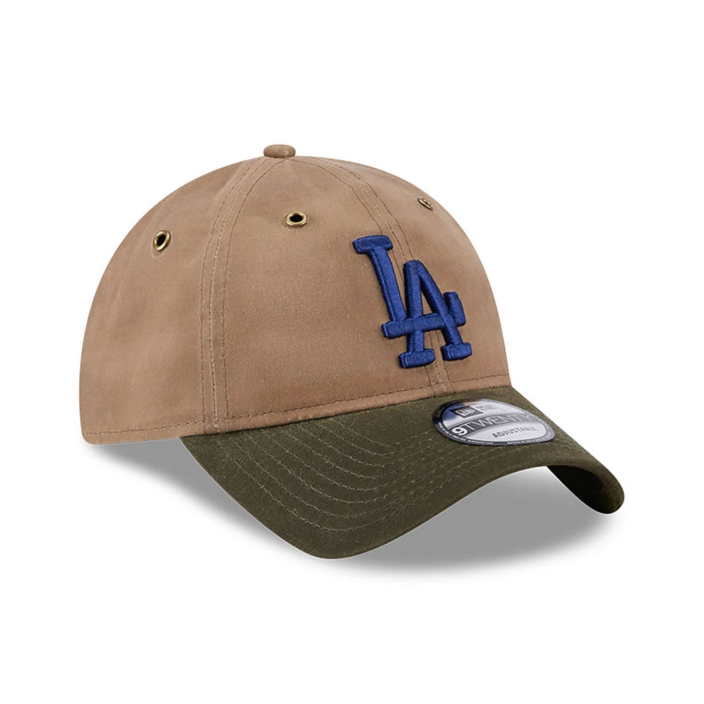 This is a LA Dodgers Wax Canvas Brown 9TWENTY Adjustable Cap 3