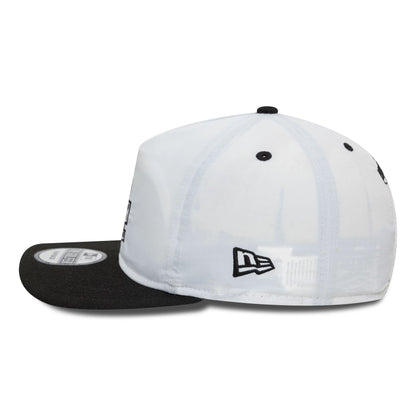 This is a LA Dodgers Chrome Logo White Golfer Snapback Cap 6