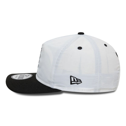 This is a New York Mets Chrome Logo White Golfer Snapback Cap 6