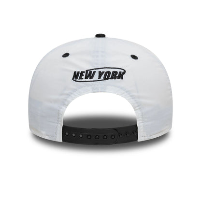 This is a New York Yankees Chrome Logo White Golfer Snapback Cap 4