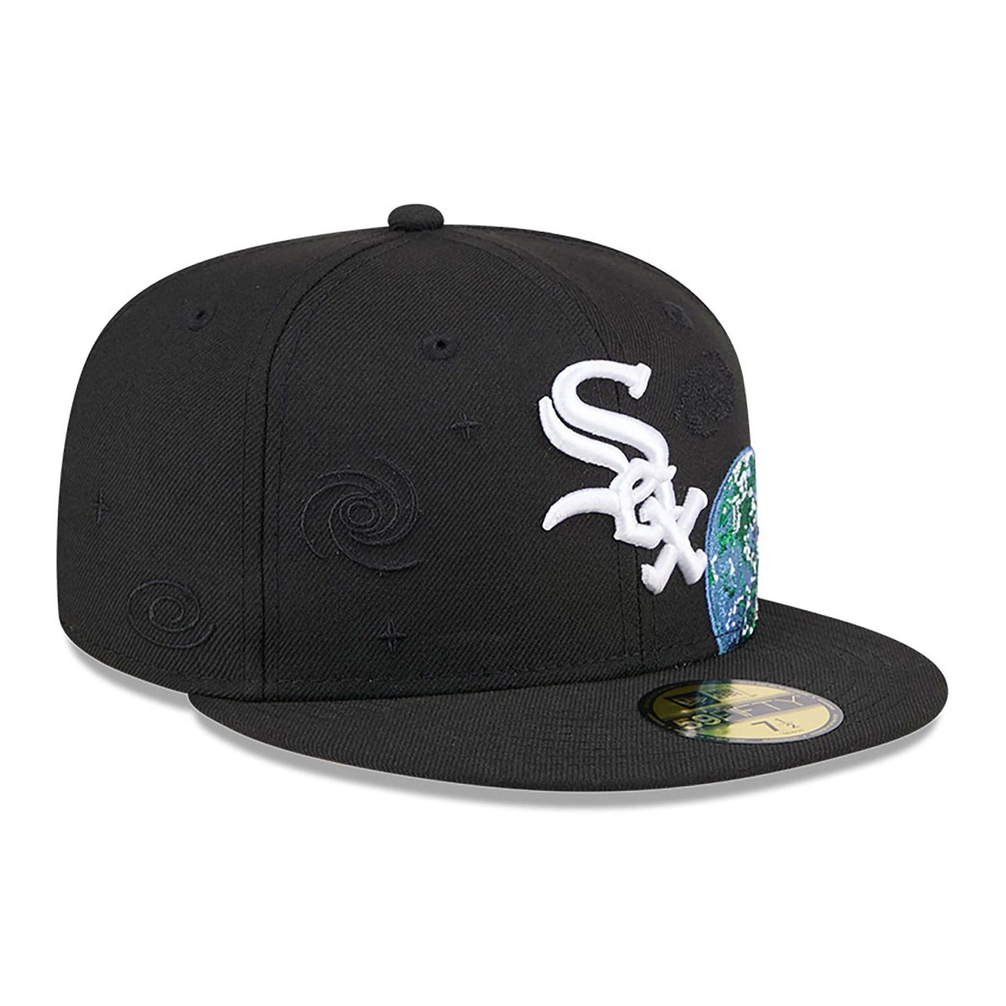 This is a Chicago White Sox Global Black 59FIFTY Fitted Cap 4