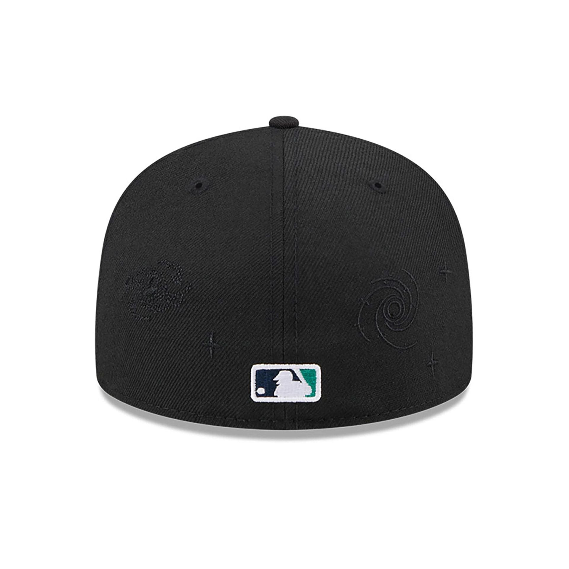 This is a Seattle Mariners Global Black 59FIFTY Fitted Cap 5