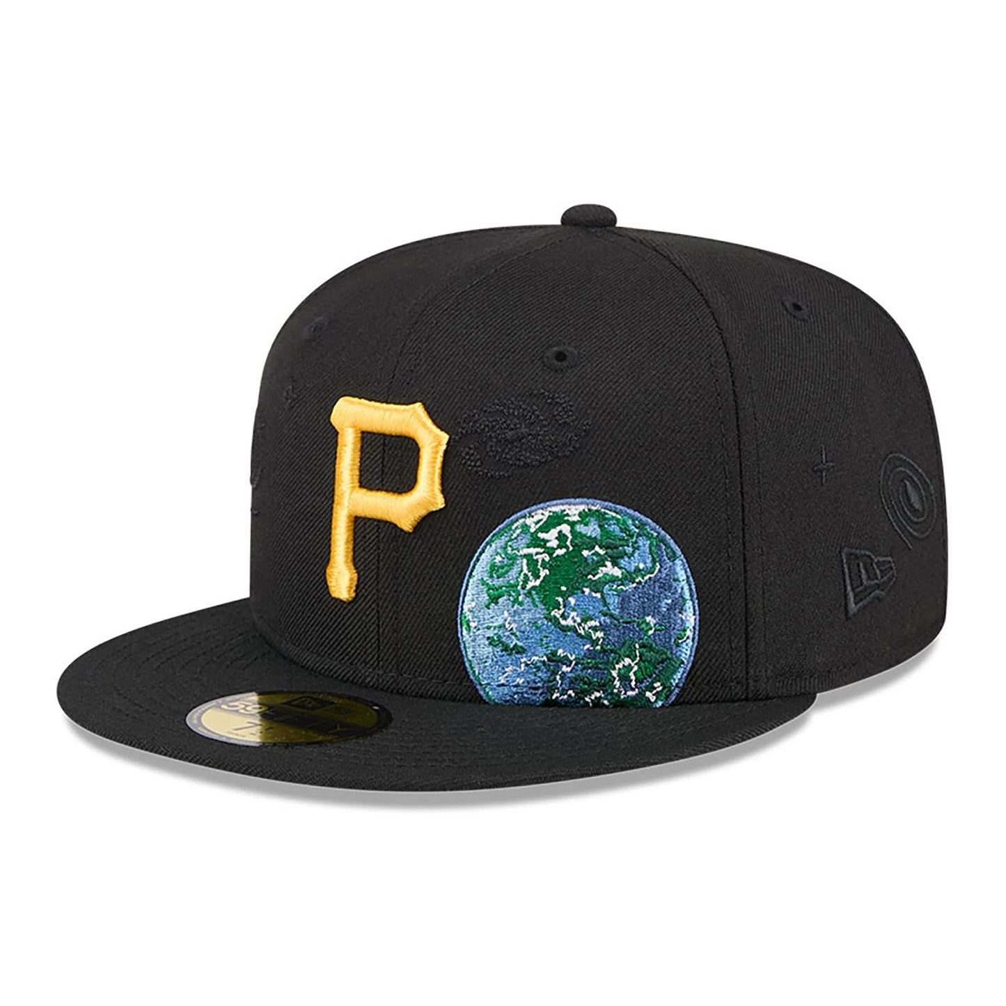 This is a Pittsburgh Pirates Global Black 59FIFTY Fitted Cap 1