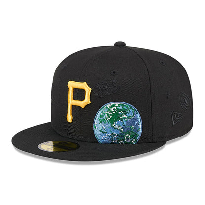 This is a Pittsburgh Pirates Global Black 59FIFTY Fitted Cap 1