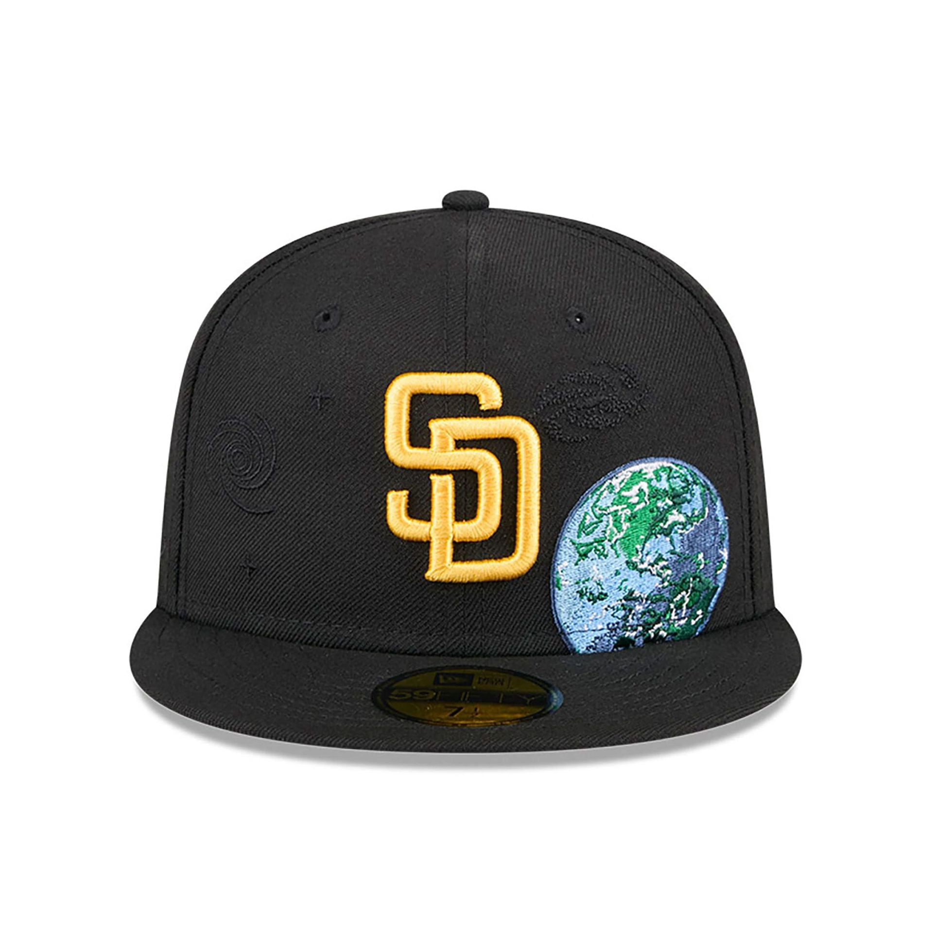 This is a San Diego Padres Global Black 59FIFTY Fitted Cap 3