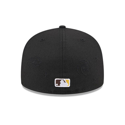 This is a San Diego Padres Global Black 59FIFTY Fitted Cap 7