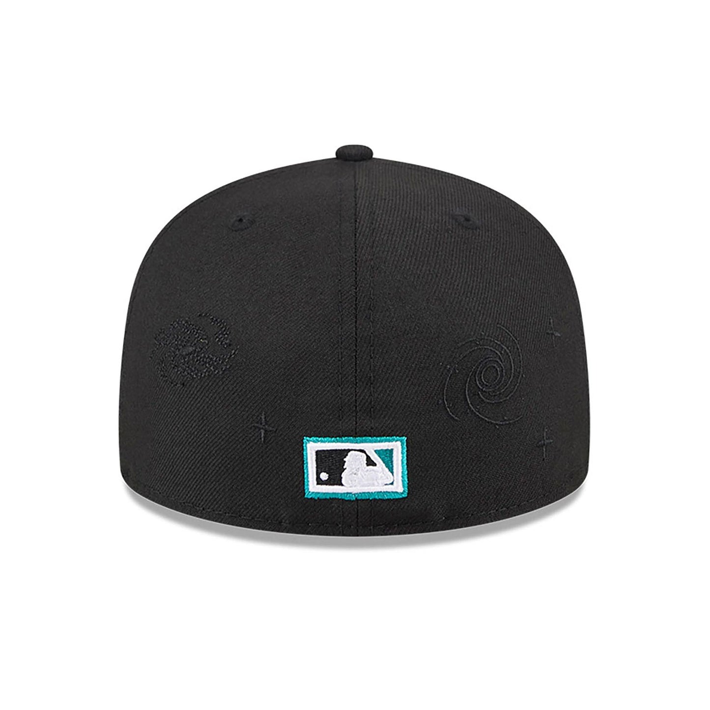 This is a Miami Marlins Global Black 59FIFTY Fitted Cap 5