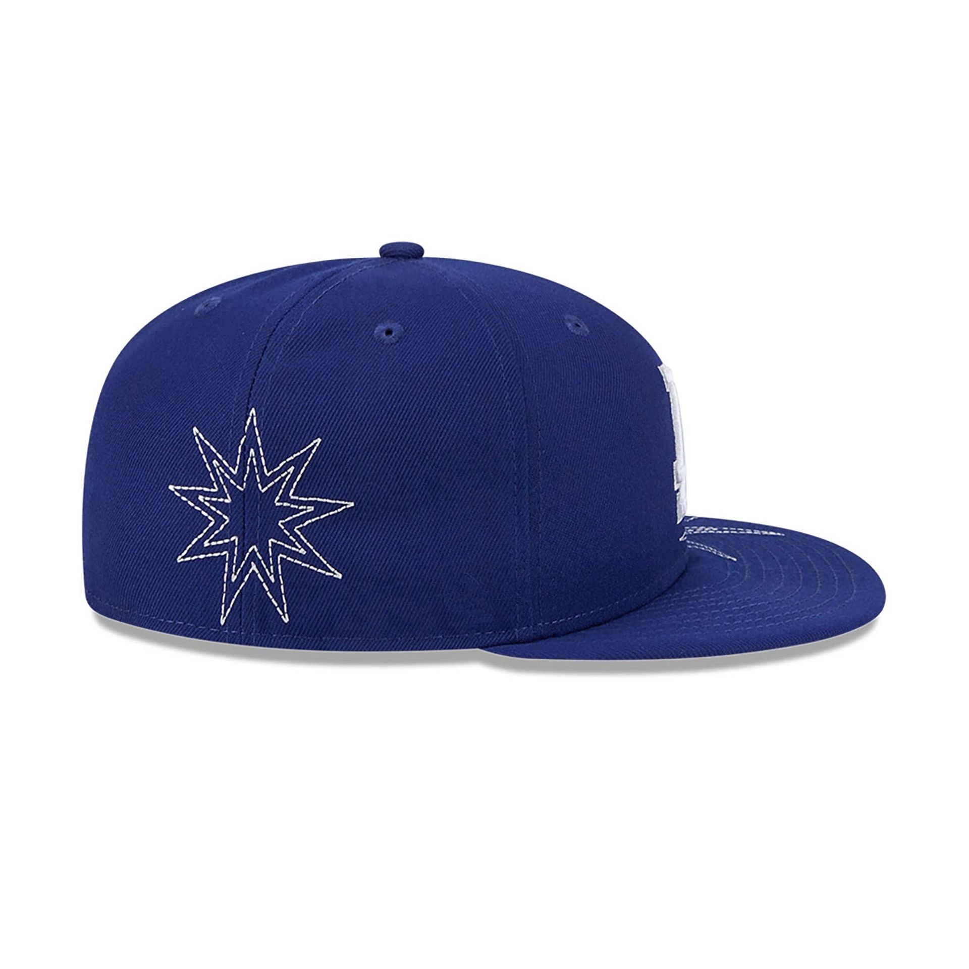 This is a LA Dodgers Solar Stars Dark Blue 59FIFTY Fitted Cap 6