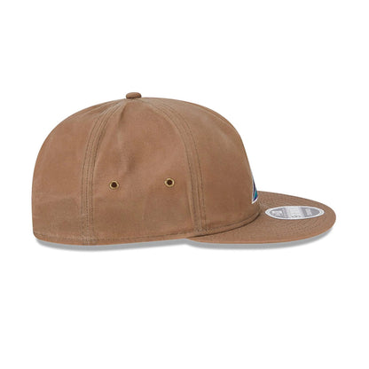 This is a Arizona Diamondbacks Waxed Canvas Beige Retro Crown 9FIFTY Strapback Cap 6