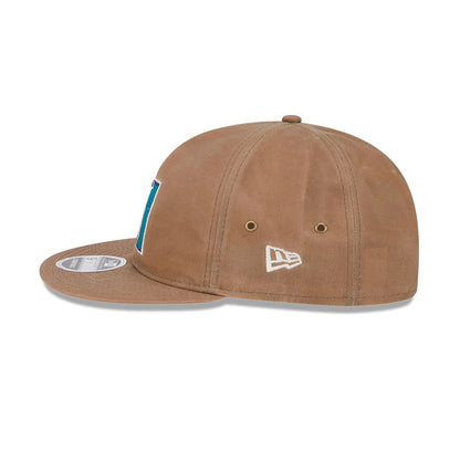 This is a Arizona Diamondbacks Waxed Canvas Beige Retro Crown 9FIFTY Strapback Cap 7