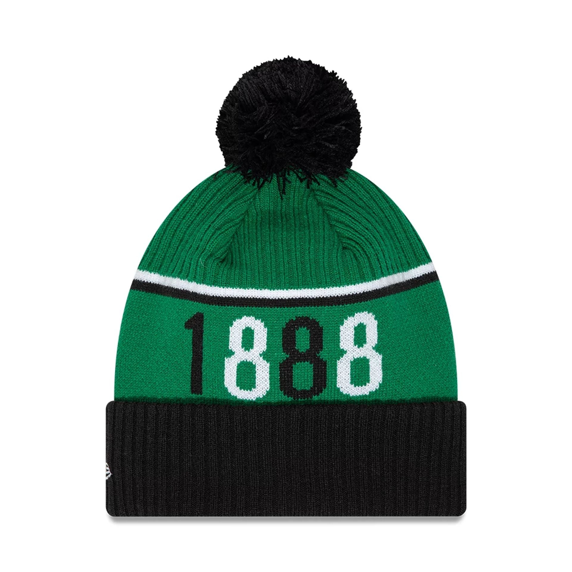 This is a Celtic FC Sport Green Bobble Knit Beanie Hat 2