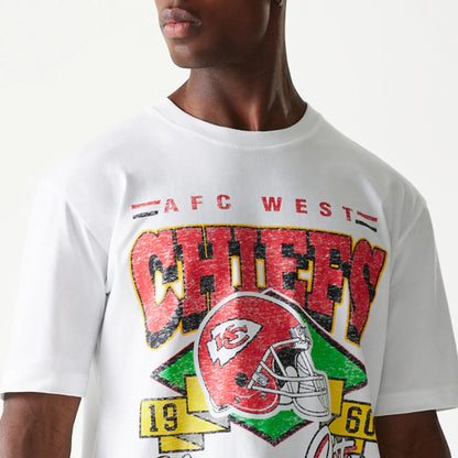 The Male model is wearing Kansas City Chiefs Sport Classic White T-Shirt 3