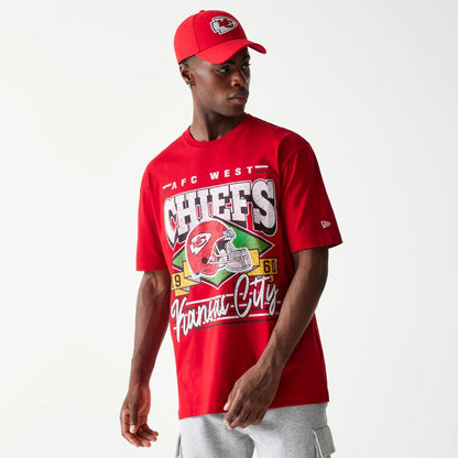 The Male model is wearing Kansas City Chiefs Sport Classic Red T-Shirt 1