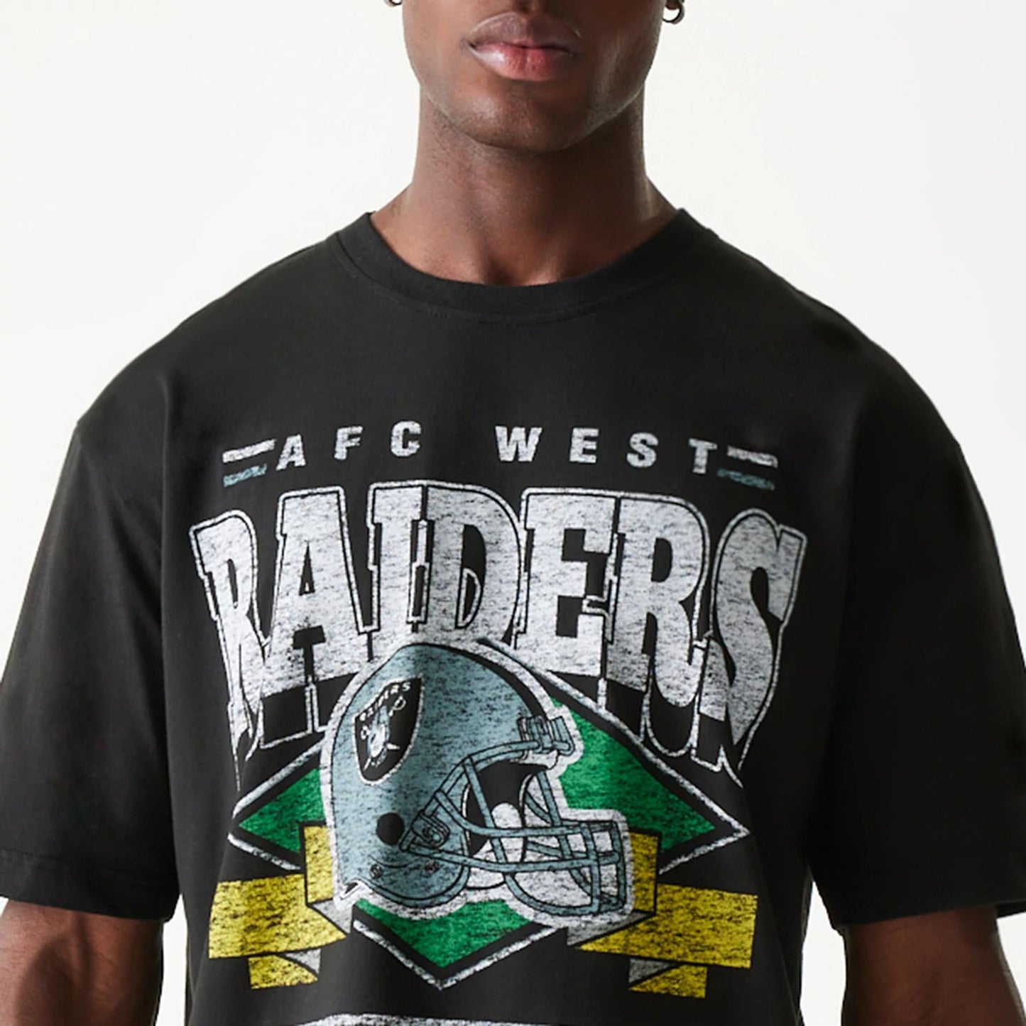 The Male model is wearing Las Vegas Raiders Sport Classic Black T-Shirt 3