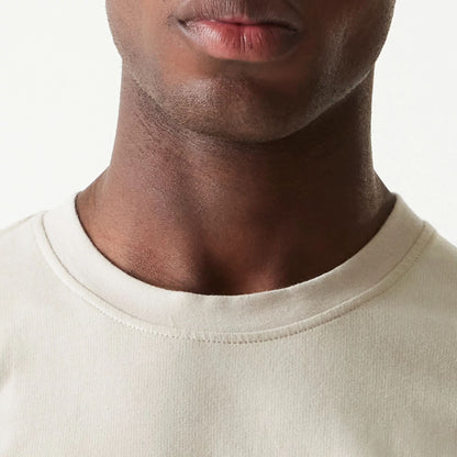 The Male model is wearing LA Dodgers Upholstery Light Beige T-Shirt 6