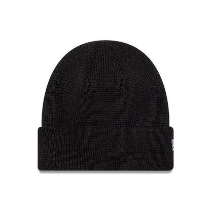 This is a New Era Waffle Knit Black Beanie Hat 1