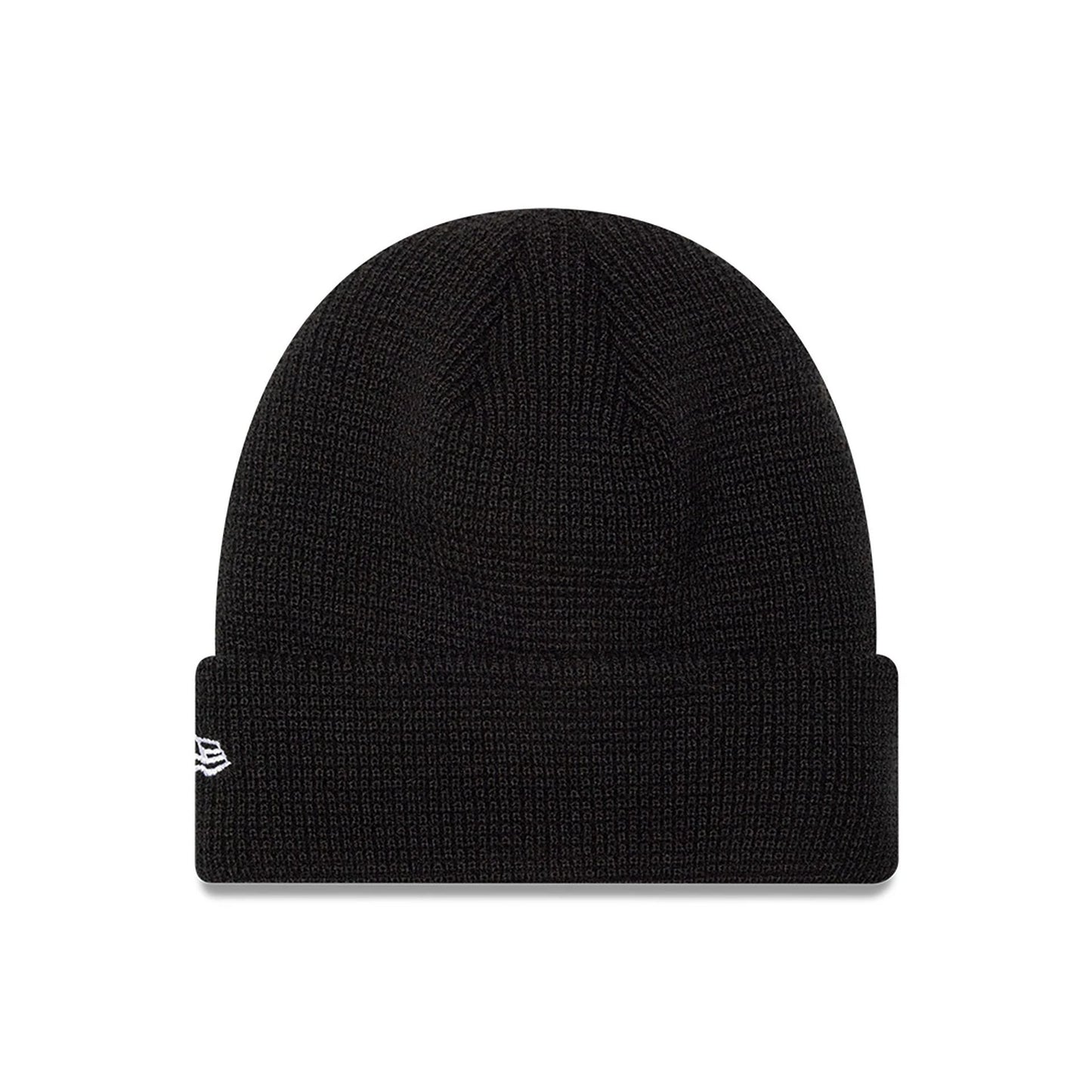 This is a New Era Waffle Knit Black Beanie Hat 2