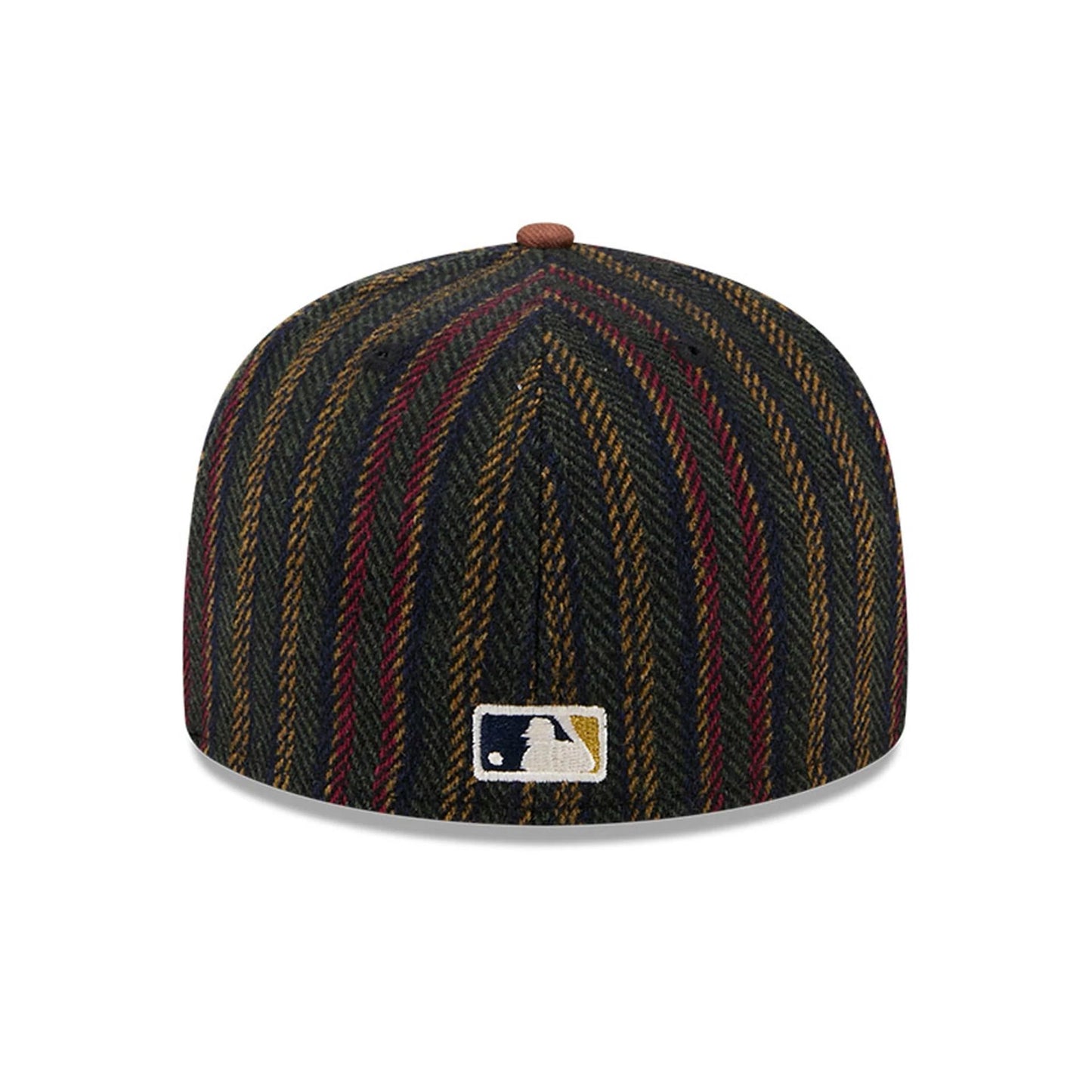 This is a Atlanta Braves Vintage Herringbone Dark Brown 59FIFTY Fitted Cap 5