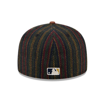 This is a LA Dodgers Vintage Herringbone Dark Brown 59FIFTY Fitted Cap 5