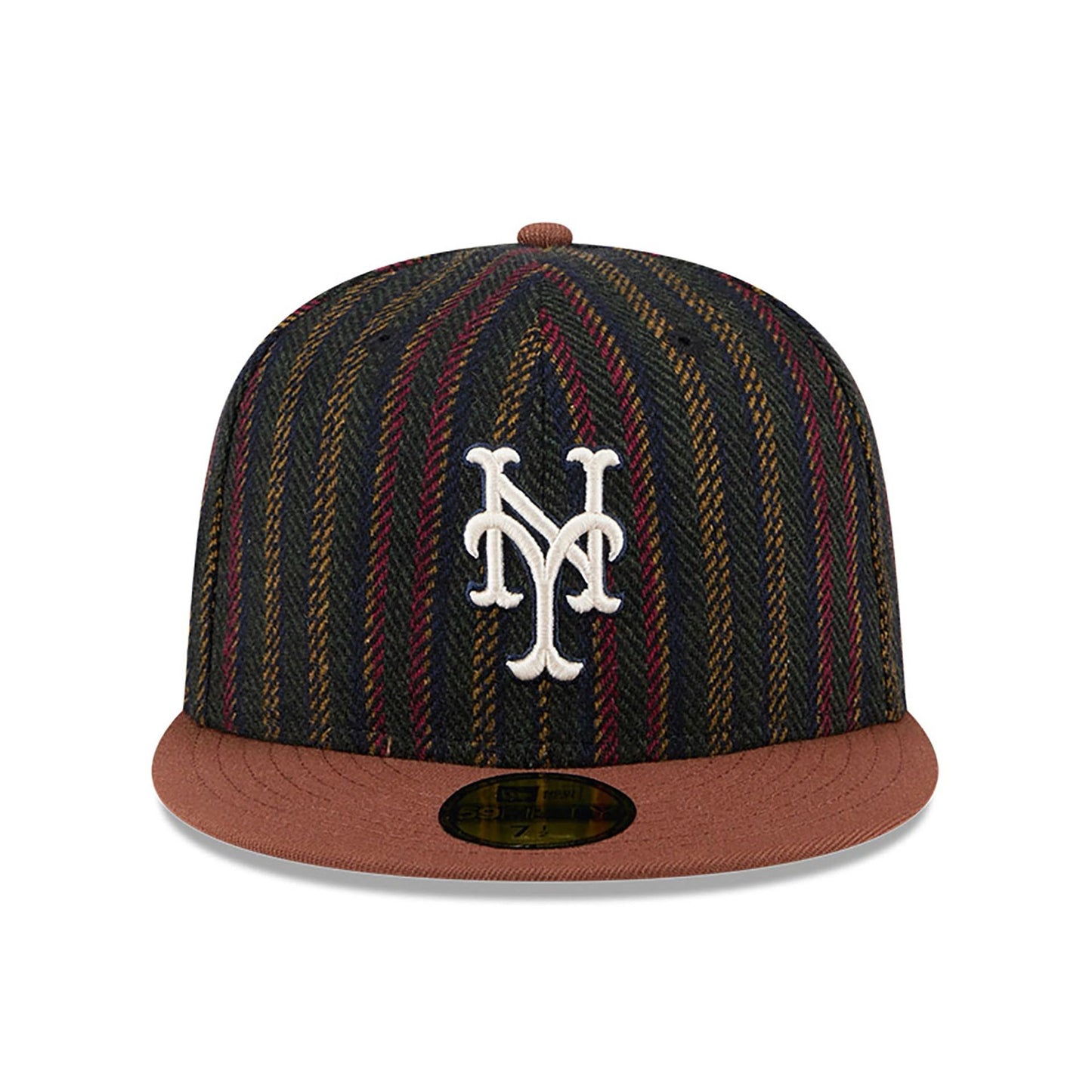 This is a New York Mets Vintage Herringbone Dark Brown 59FIFTY Fitted Cap 3