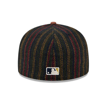 This is a Oakland Athletics Vintage Herringbone Dark Brown 59FIFTY Fitted Cap 5