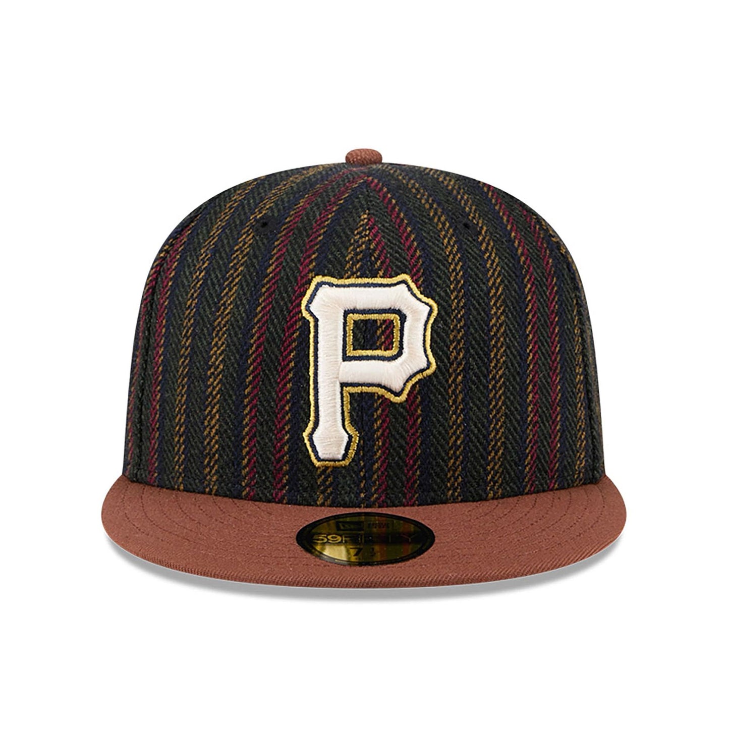 This is a Pittsburgh Pirates Vintage Herringbone Dark Brown 59FIFTY Fitted Cap 3