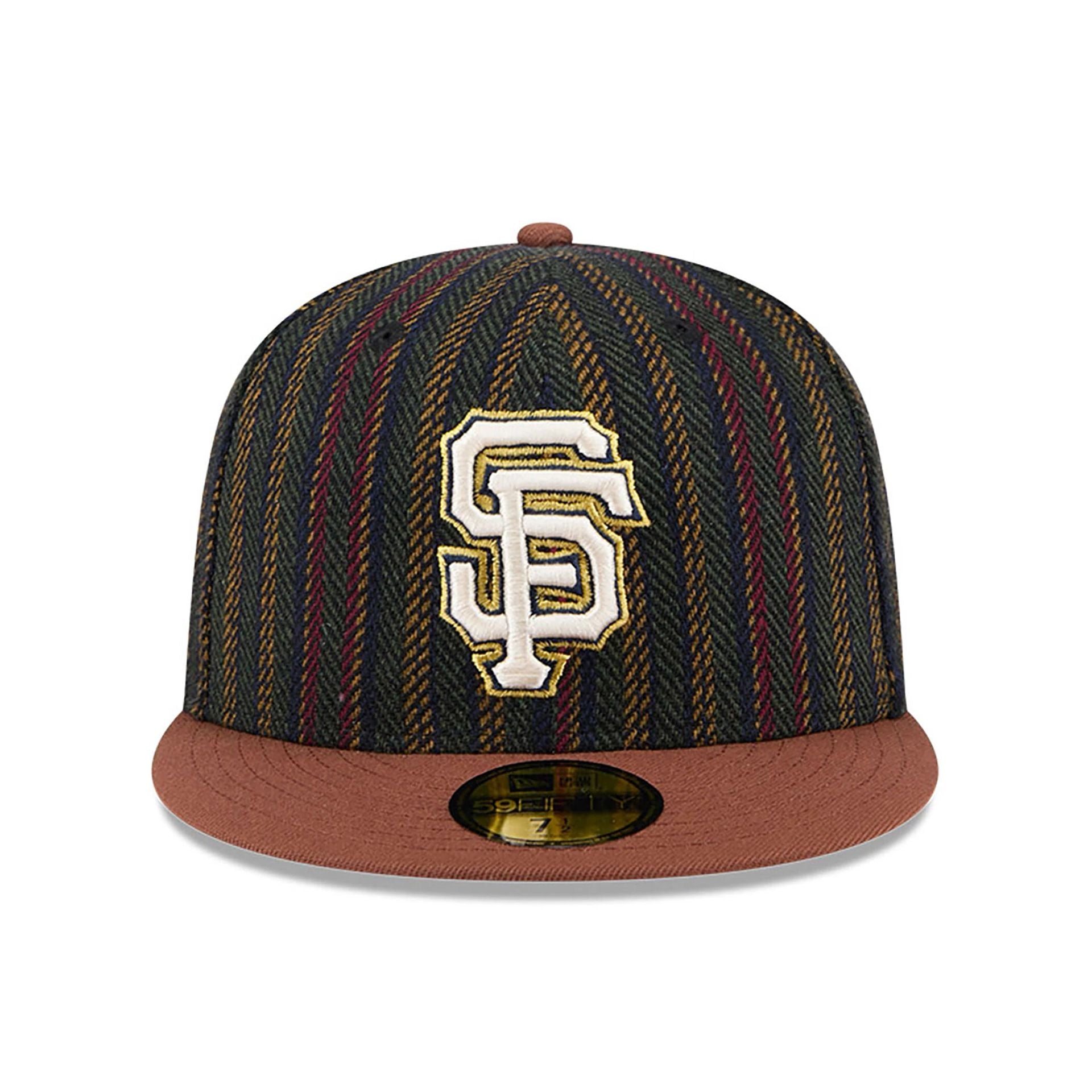 This is a San Francisco Giants Vintage Herringbone Dark Brown 59FIFTY Fitted Cap 3