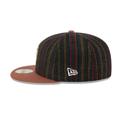 This is a San Francisco Giants Vintage Herringbone Dark Brown 59FIFTY Fitted Cap 7