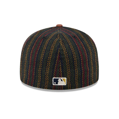 This is a New York Yankees Vintage Herringbone Dark Brown 59FIFTY Fitted Cap 5