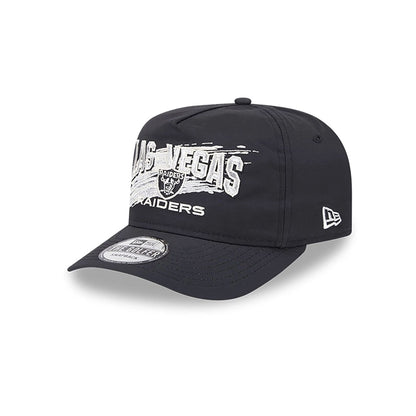 This is a Las Vegas Raiders Throwback Brush Black Golfer Clipback Adjustable Cap 1