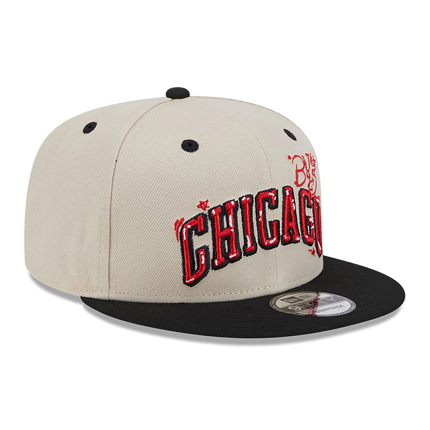 This is a Chicago Bulls Team Art Beige 9FIFTY Snapback Cap 4