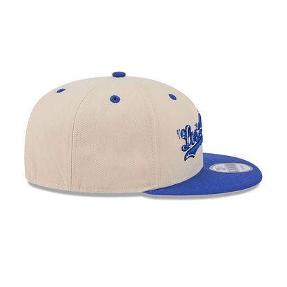 This is a LA Dodgers Team Art Beige 9FIFTY Snapback Adjustable Cap 6