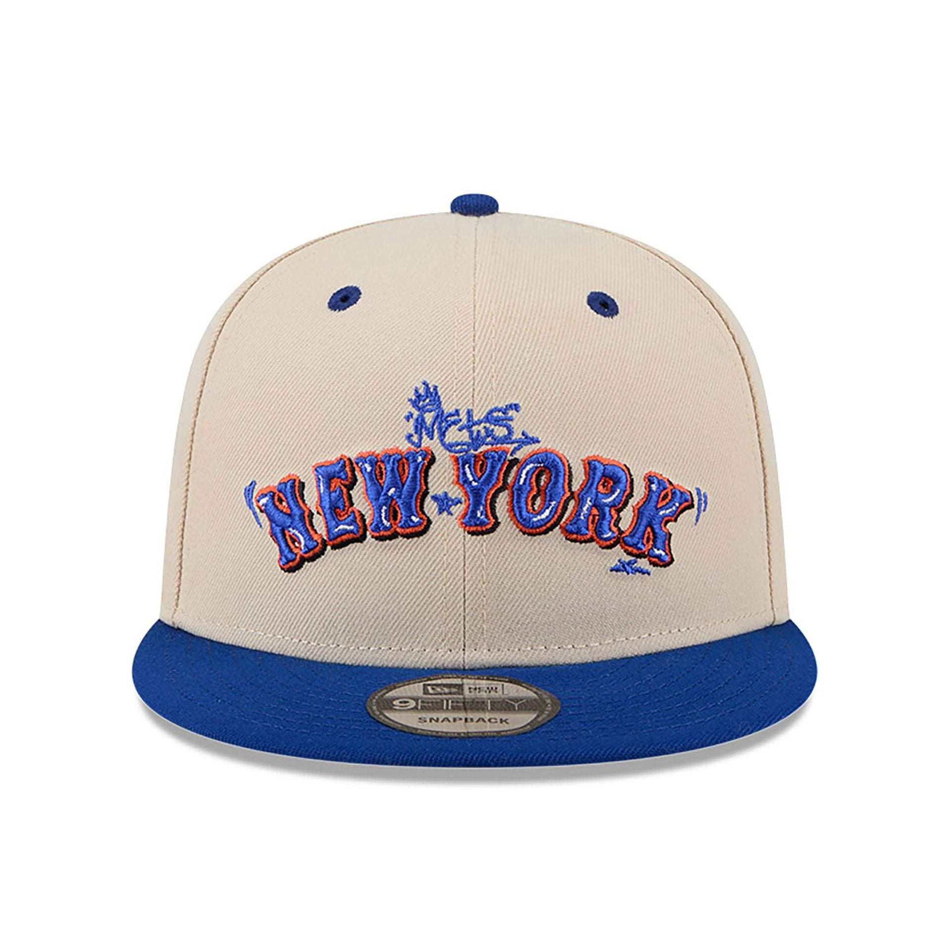 This is a New York Mets Team Art Beige 9FIFTY Snapback Cap 3