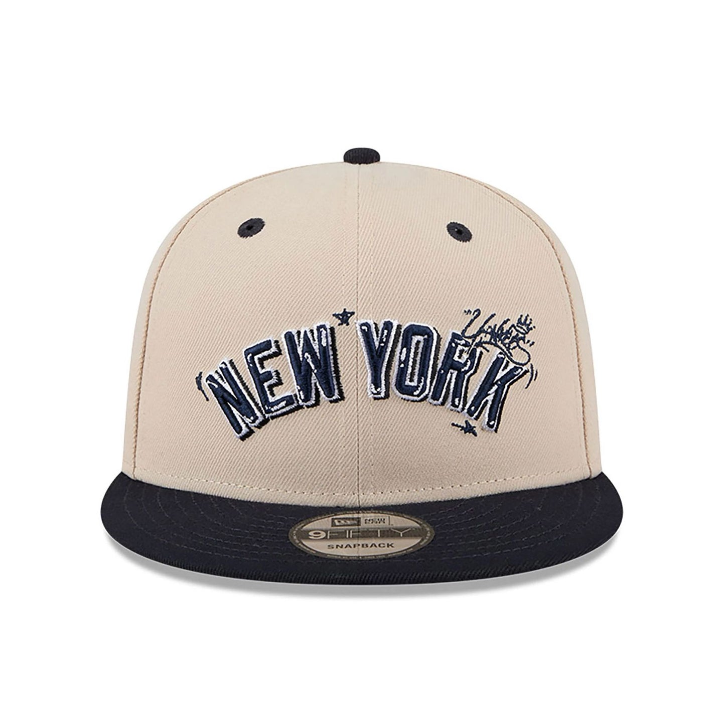 This is a New York Yankees Team Art Beige 9FIFTY Snapback Cap 6