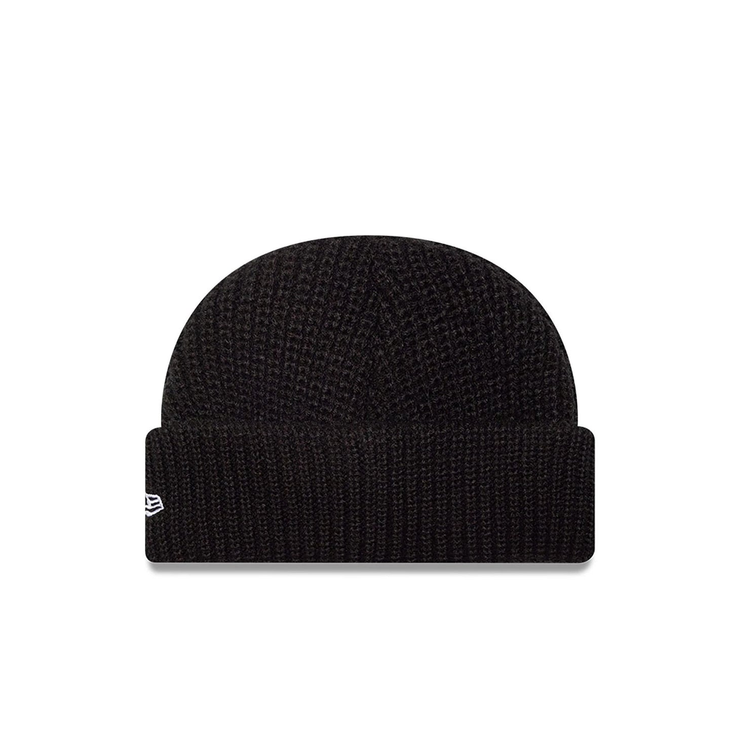 This is a New Era Ribbed Skully Knit Black Beanie Hat 2