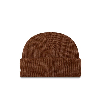 This is a New Era Ribbed Skully Knit Dark Brown Beanie Hat 2