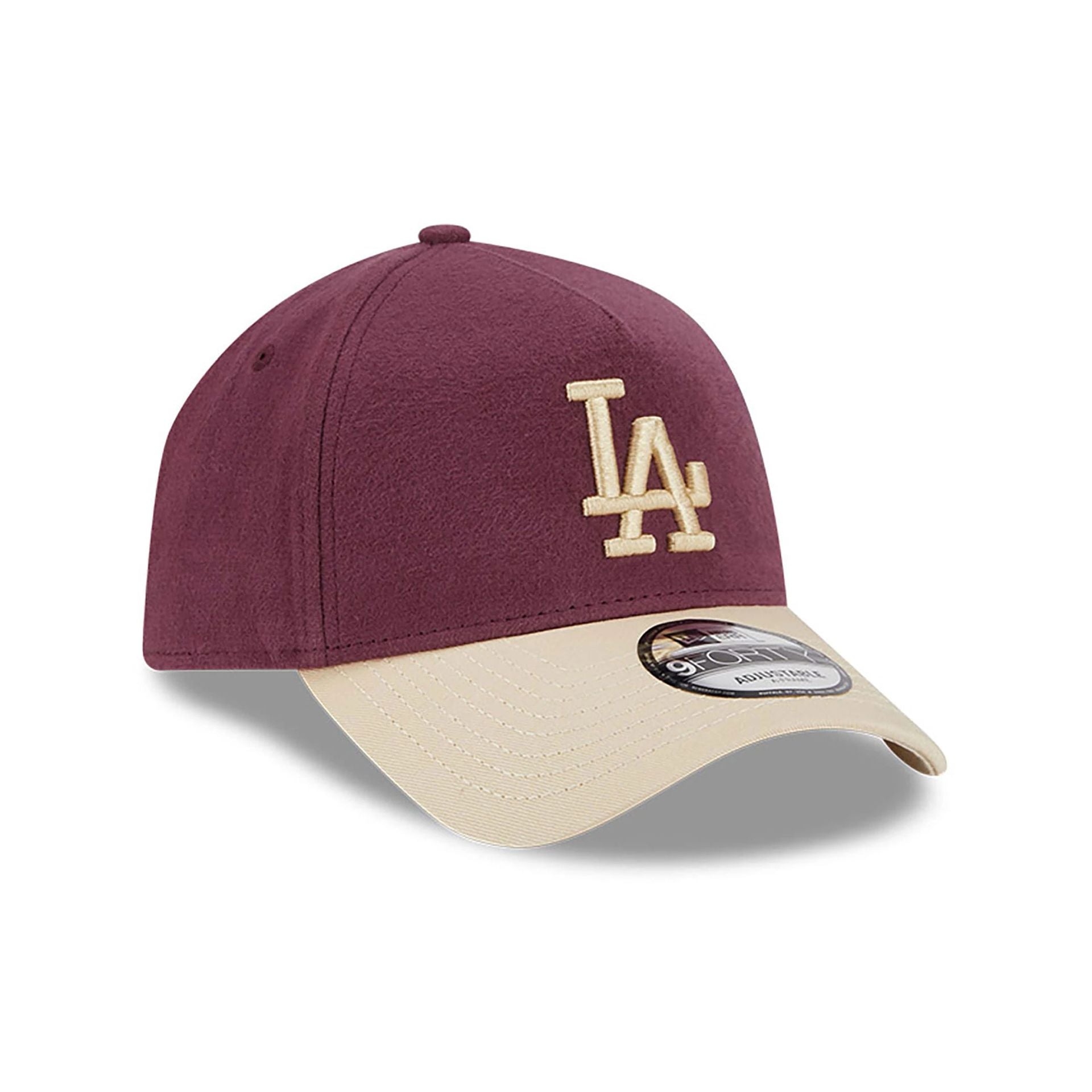 This is a LA Dodgers Moleskin Crown Dark Purple 9FORTY A-Frame Adjustable Cap 3