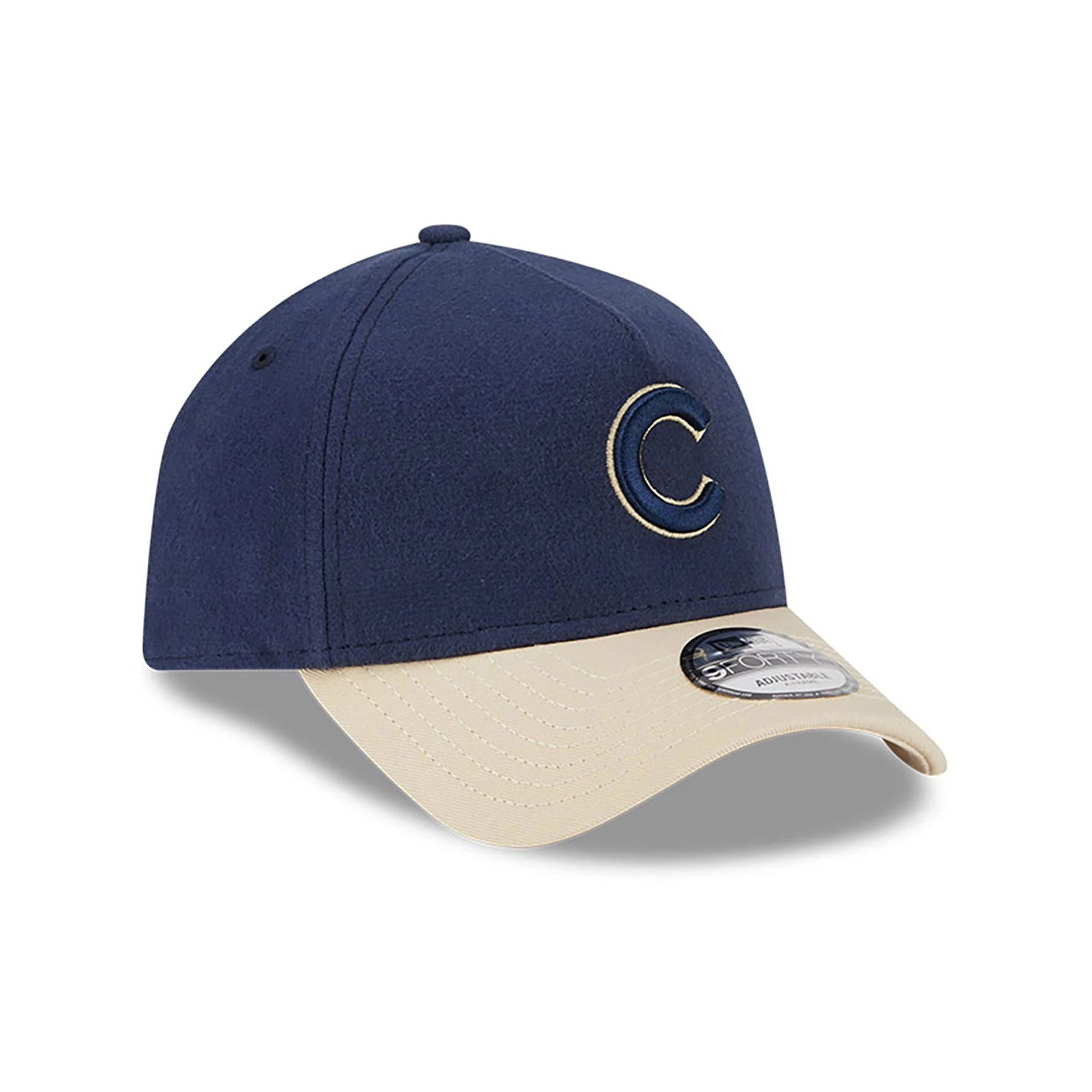 This is a Chicago Cubs Moleskin Crown Navy 9FORTY A-Frame Adjustable Cap 3