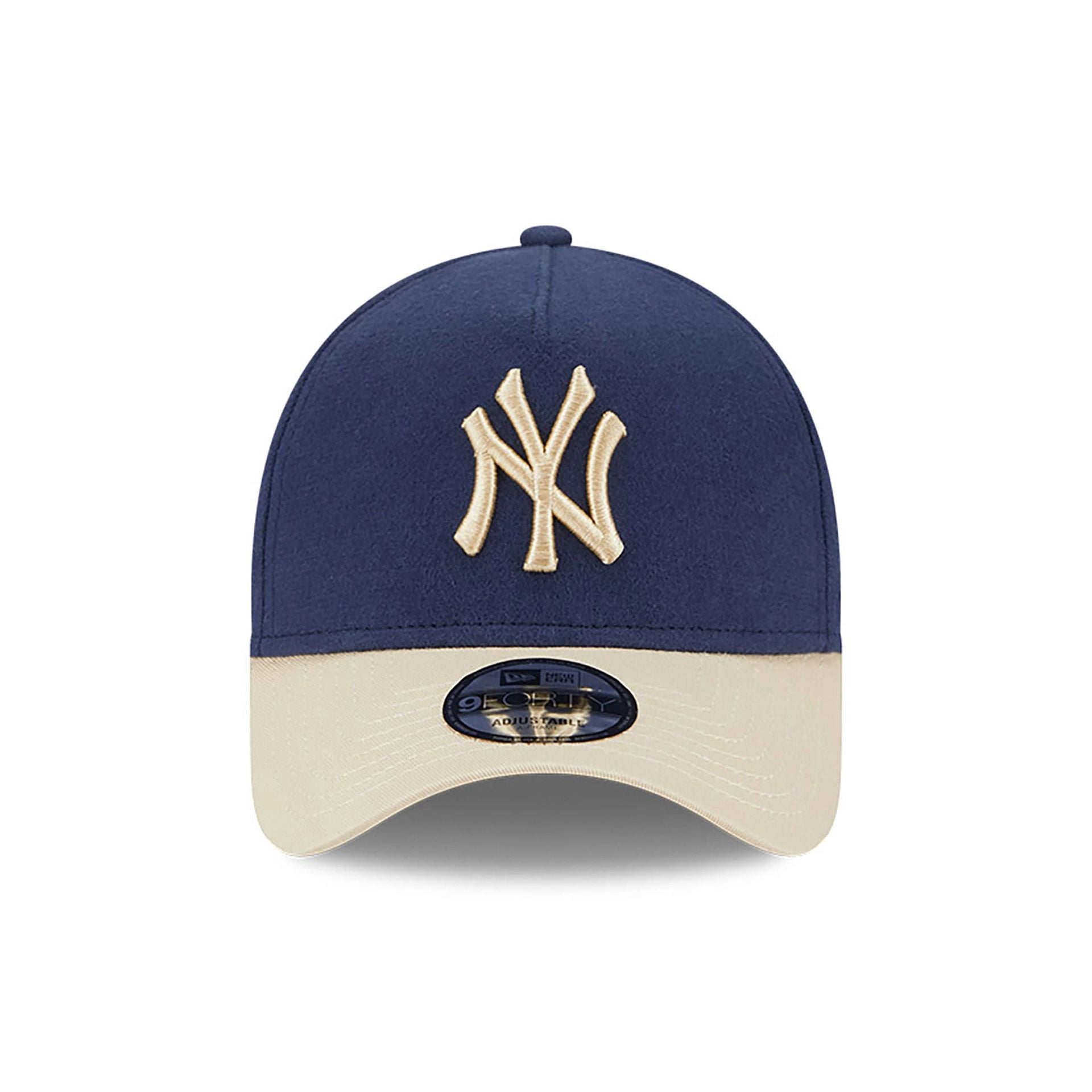 This is a New York Yankees Moleskin Crown Navy 9FORTY A-Frame Adjustable Cap 2