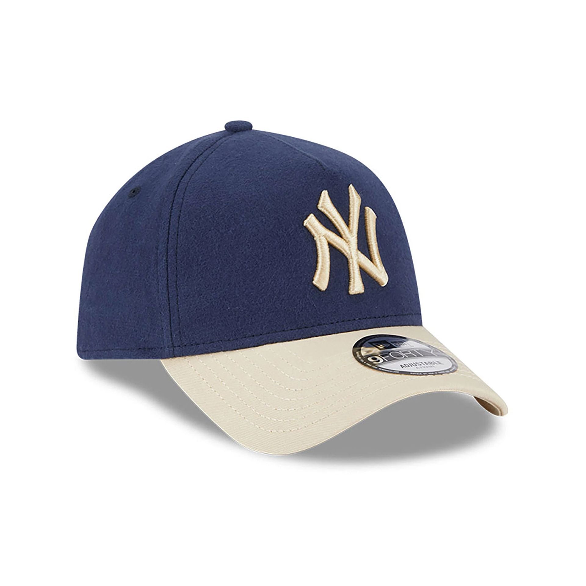 This is a New York Yankees Moleskin Crown Navy 9FORTY A-Frame Adjustable Cap 3