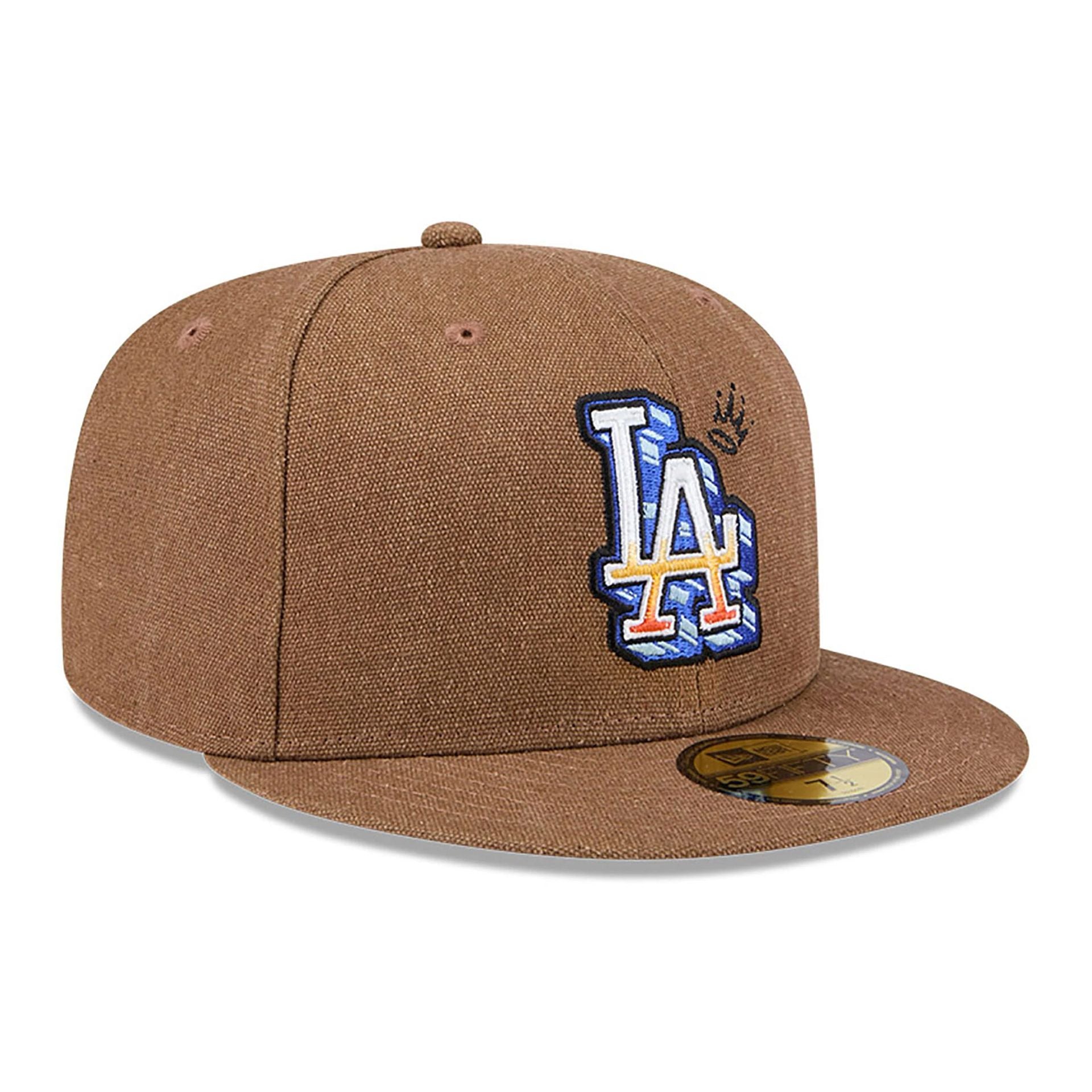 This is a LA Dodgers Logo Scribble Dark Brown 59FIFTY Fitted Cap 4