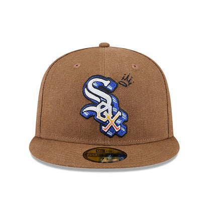 This is a Chicago White Sox Logo Scribble Dark Brown 59FIFTY Fitted Cap 3