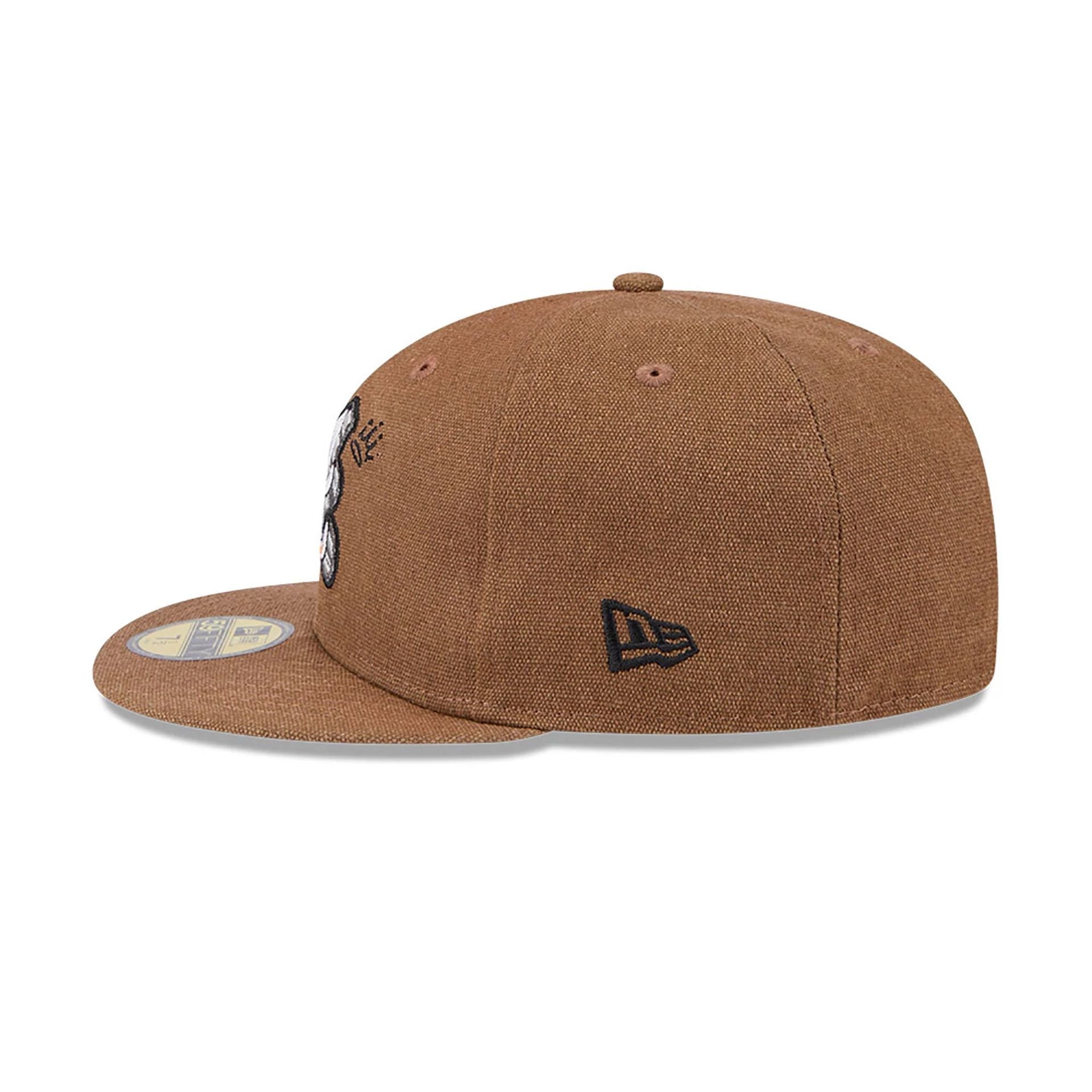 This is a Atlanta Braves Logo Scribble Dark Brown 59FIFTY Fitted Cap 7