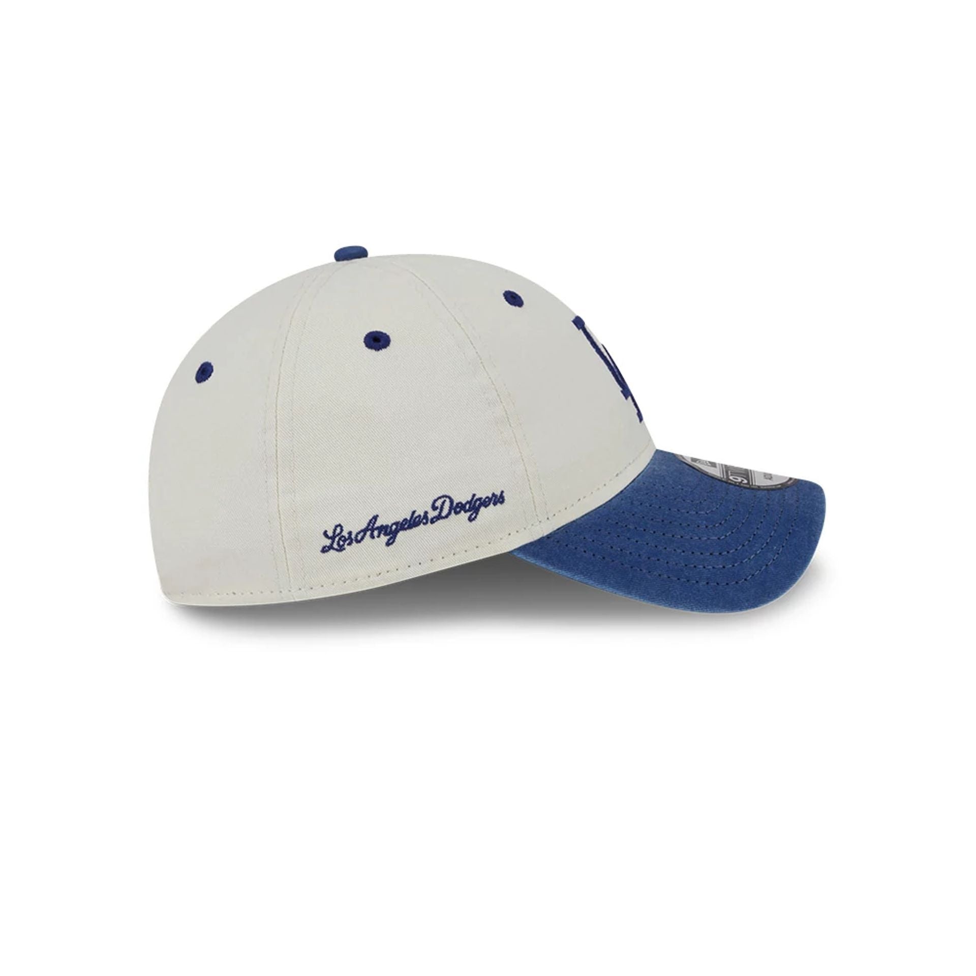 This is a LA Dodgers Classic Sidescript White 9TWENTY Adjustable Cap 6