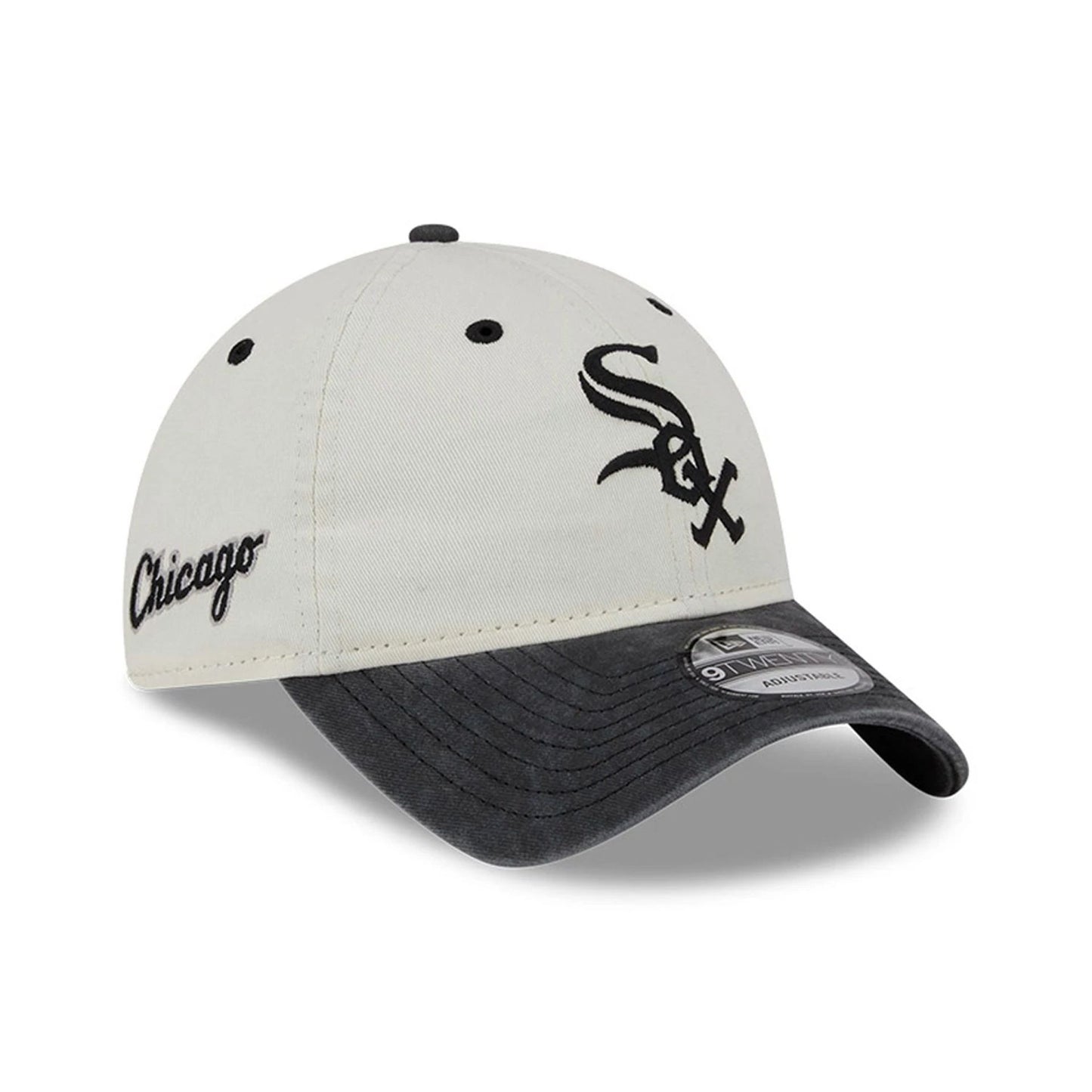 This is a Chicago White Sox Classic Sidescript White 9TWENTY Adjustable Cap 1