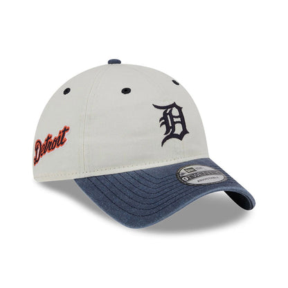 This is a Detroit Tigers Classic Sidescript White 9TWENTY Adjustable Cap 1