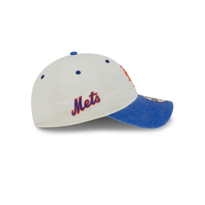 This is a New York Mets Classic Sidescript White 9TWENTY Adjustable Cap 6