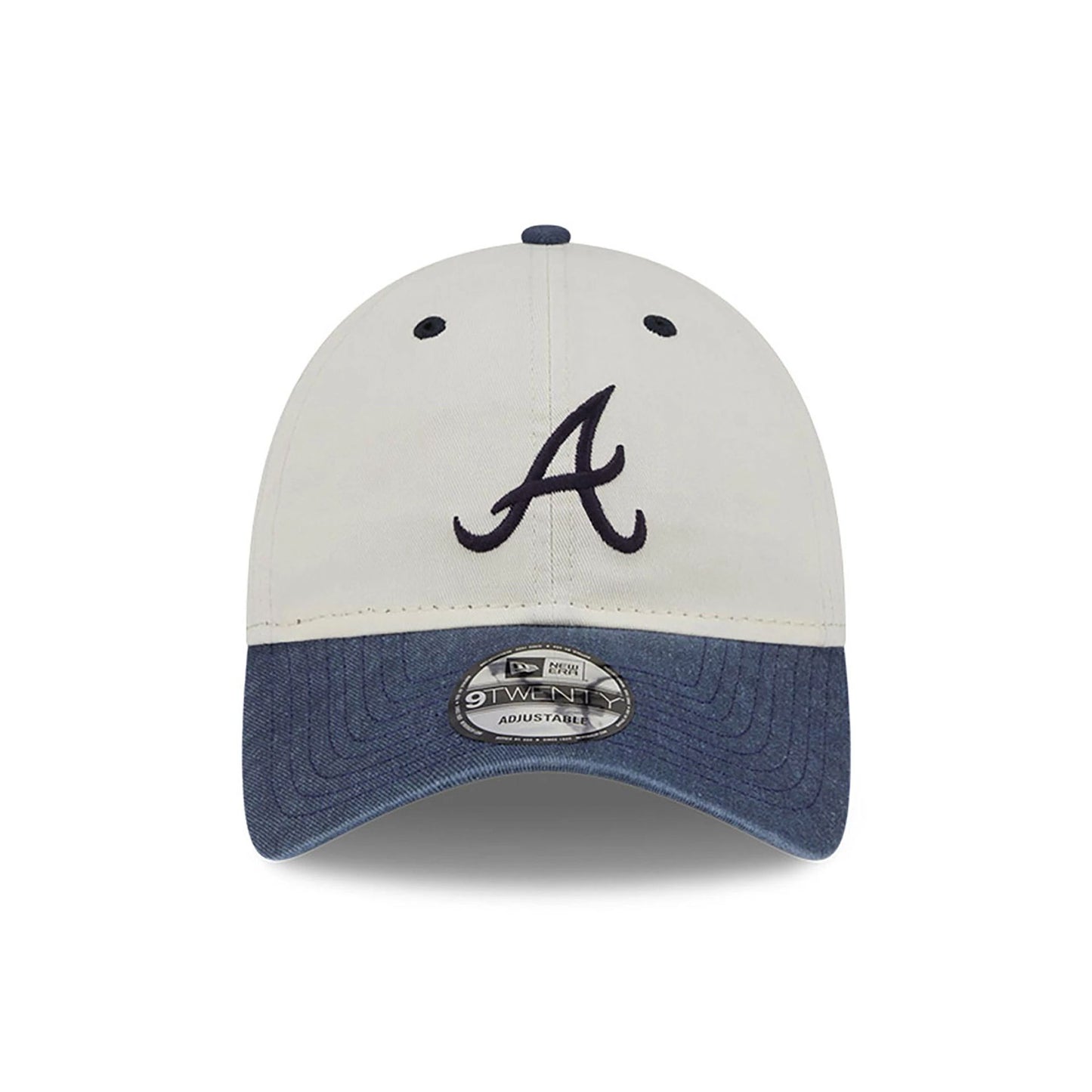 This is a Atlanta Braves Classic Sidescript White 9TWENTY Adjustable Cap 2