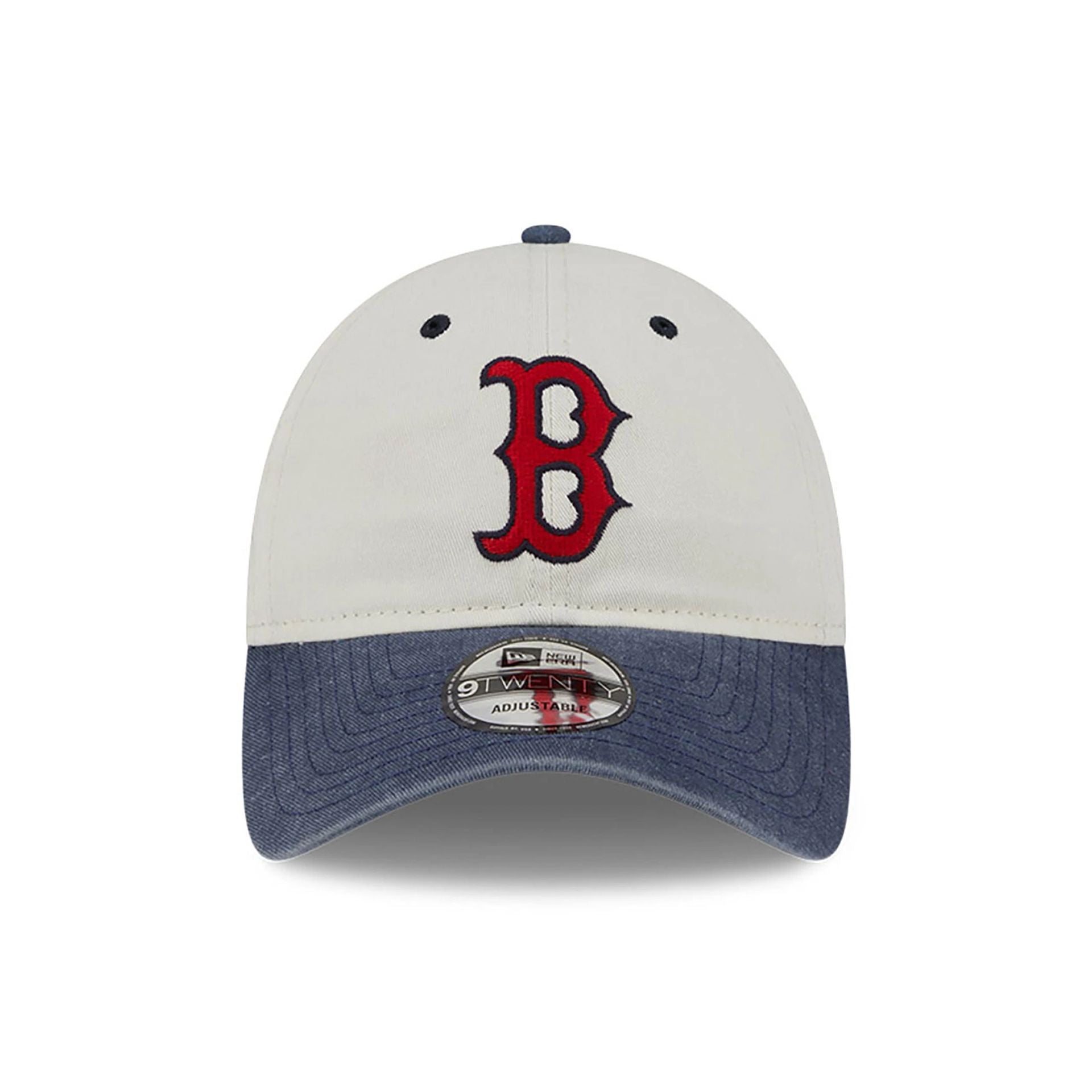 This is a Boston Red Sox Classic Sidescript White 9TWENTY Adjustable Cap 2