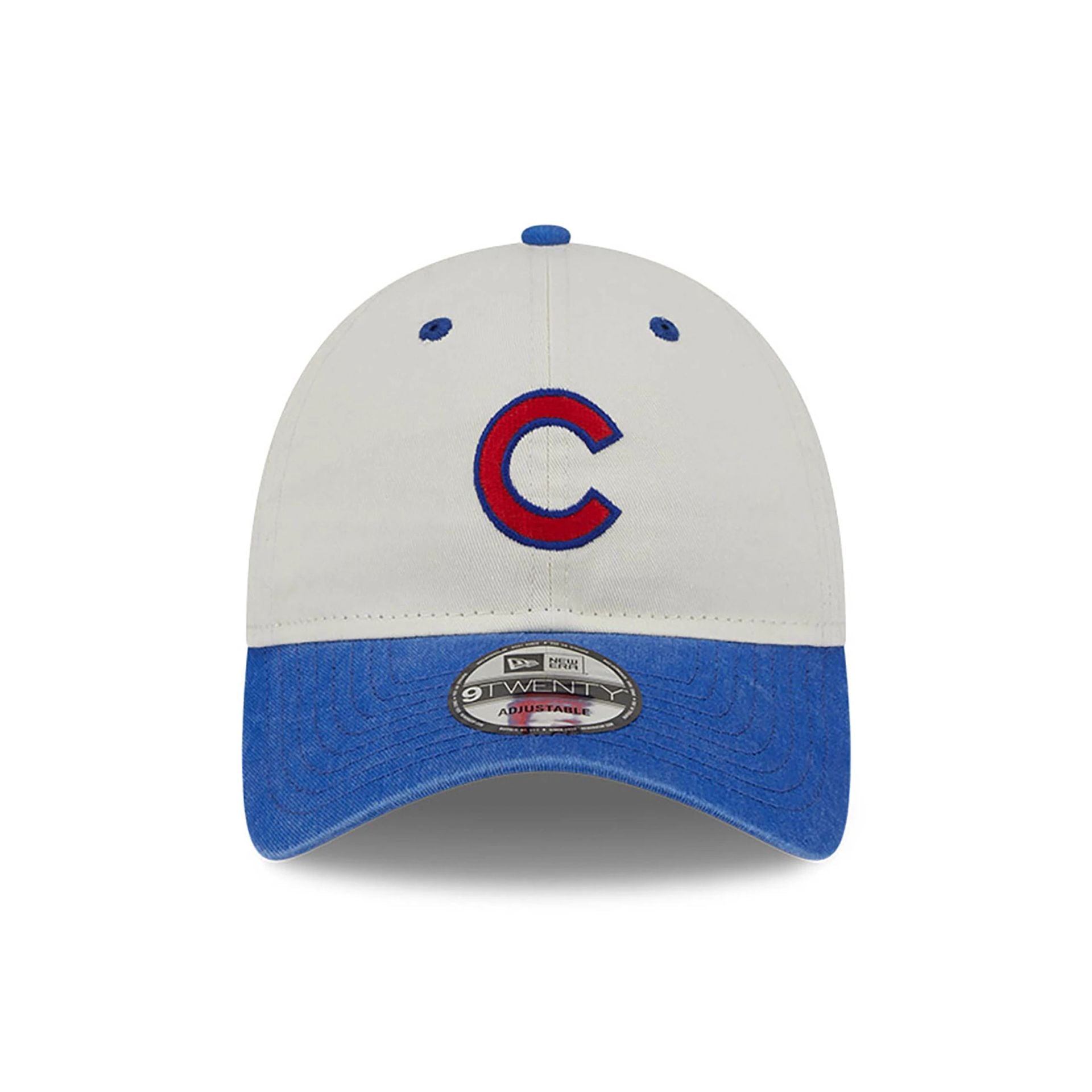 This is a Chicago Cubs Classic Sidescript White 9TWENTY Adjustable Cap 2